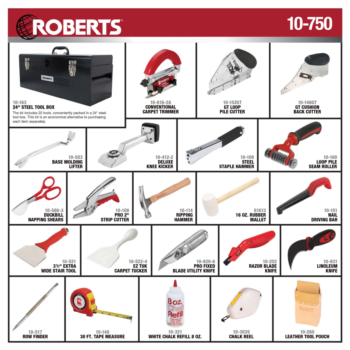 DELUXE CARPET INSTALLATION KIT - Roberts Consolidated